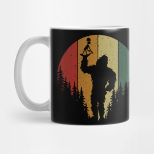 Retro Bigfoot Sasquatch Alien Mug